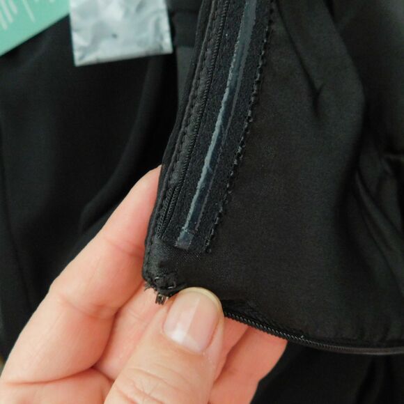 London Style Nights Black Cocktail Dress Strapless Womens 12 Chiffon Flowing NWT - Picture 7 of 12